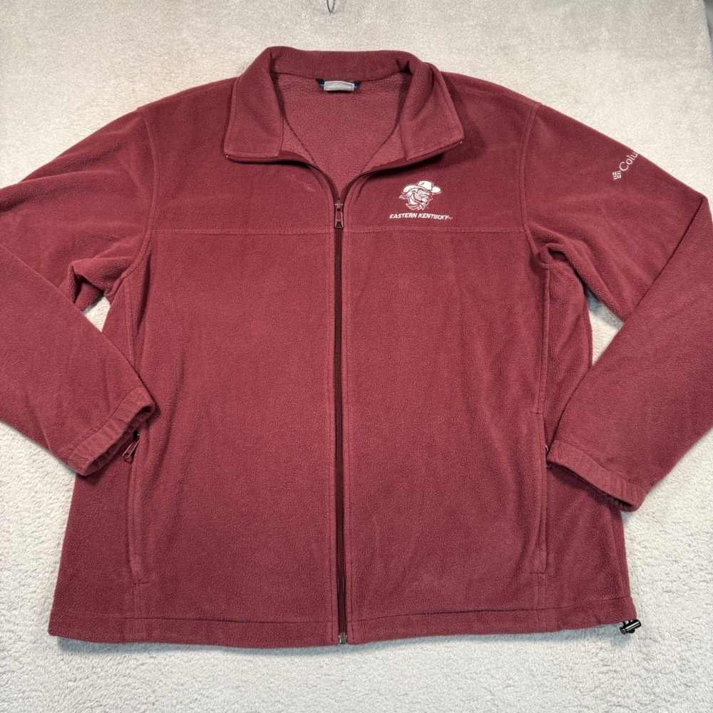 Columbia Fleece Jacket Mens XL Eastern Kentucky Colonels EKU Full Zip College